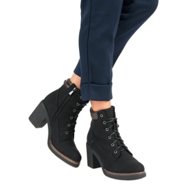 Sweet Shoes Botas con cordones de otoño negro 4