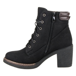 Sweet Shoes Botas con cordones de otoño negro 6