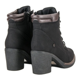 Sweet Shoes Botas con cordones de otoño negro 7