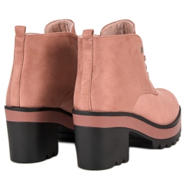 Botas ligeras de tacón alto rosado 4
