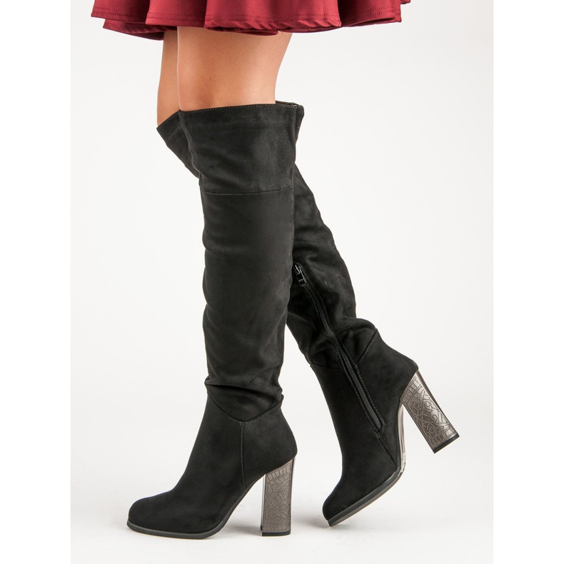 Ch. Creation Botas con estilo en el poste negro 1