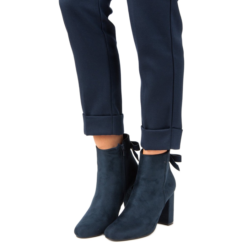Ideal Shoes Botas azul marino con estilo 2 Ideal Shoes Botas azul marino con estilo 2