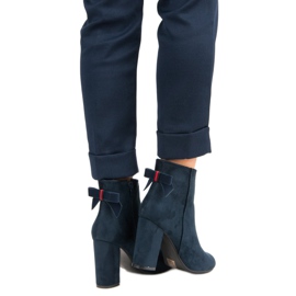 Ideal Shoes Botas azul marino con estilo 3