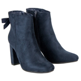 Ideal Shoes Botas azul marino con estilo 6