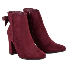Ideal Shoes Botines rojos con estilo 6