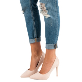 Tacones de ante marrón 6