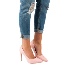 Tacones de ante rosado 6