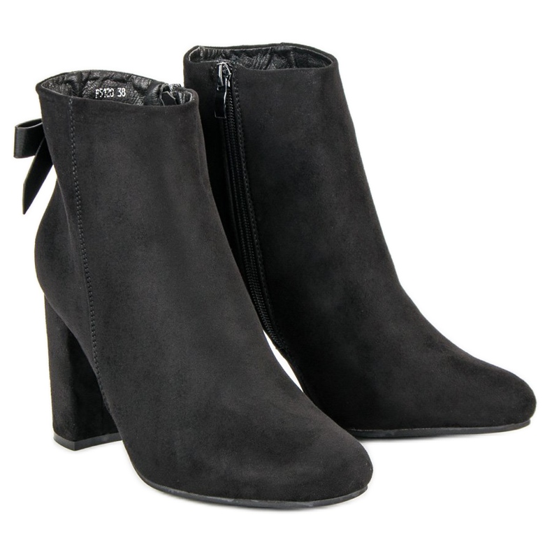 Ideal Shoes Botas negras con estilo negro 2 Ideal Shoes Botas negras con estilo negro 2