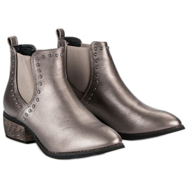 Sweet Shoes Botines Chelsea casuales plateados gris 3