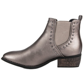 Sweet Shoes Botines Chelsea casuales plateados gris 1