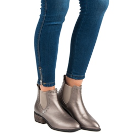 Sweet Shoes Botines Chelsea casuales plateados gris 4