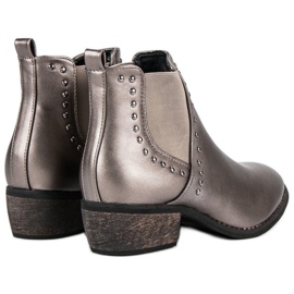 Sweet Shoes Botines Chelsea casuales plateados gris 2