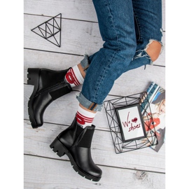 Botines de tacón vinceza negros 8