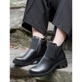 Botines de tacón vinceza negros 7