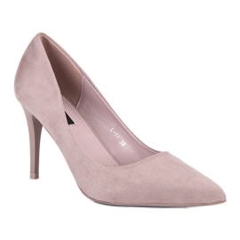 Tacones de ante violeta 2