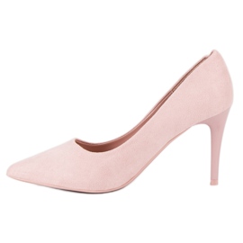 Tacones de ante rosado 4