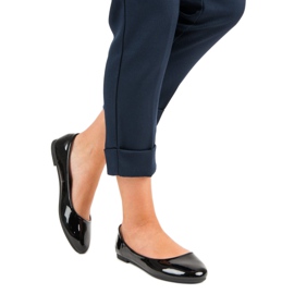 Top Shoes Bailarinas lacadas negro 1