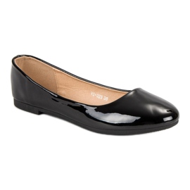 Top Shoes Bailarinas lacadas negro 2
