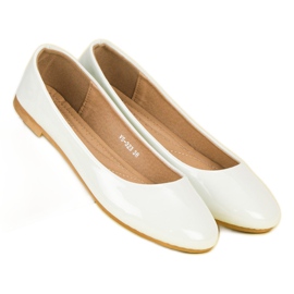 Top Shoes Bailarinas lacadas blanco 3