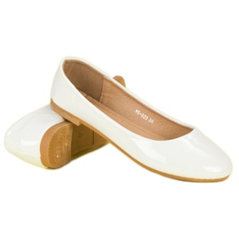 Top Shoes Bailarinas lacadas blanco 1