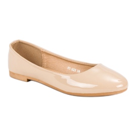 Top Shoes Bailarinas lacadas marrón 1