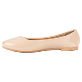 Top Shoes Bailarinas lacadas marrón 2
