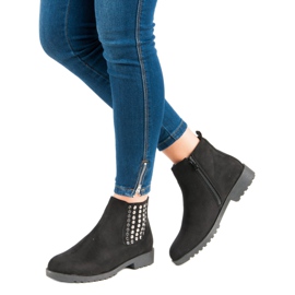 Queen Vivi Botas Chelsea con estilo negro 6