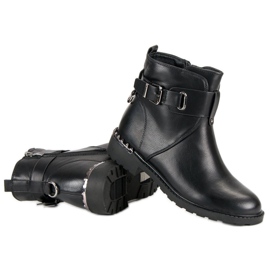 Groto Gogo Botas de trabajo cómodas negro 7