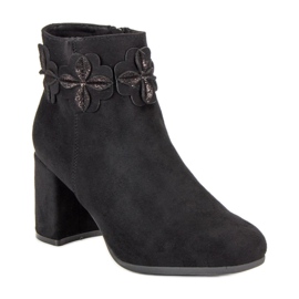 Kylie Botas negras de ante negro 4