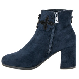 Kylie Botas de ante azul marino 4