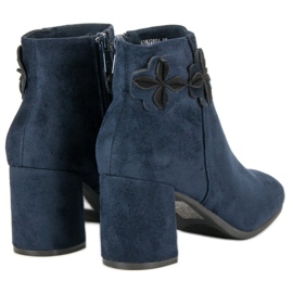 Kylie Botas de ante azul marino 5