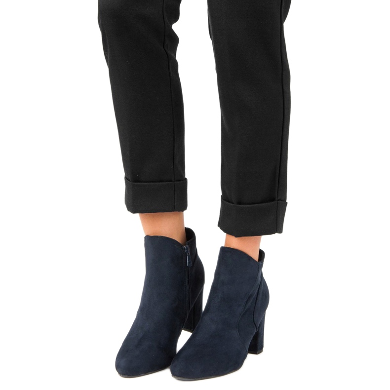 Kylie Botas de gamuza elegantes azul 1