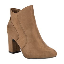 Kylie Botas de gamuza elegantes marrón 2