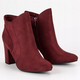 Kylie Botas de gamuza elegantes rojo 4