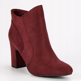 Kylie Botas de gamuza elegantes rojo 3