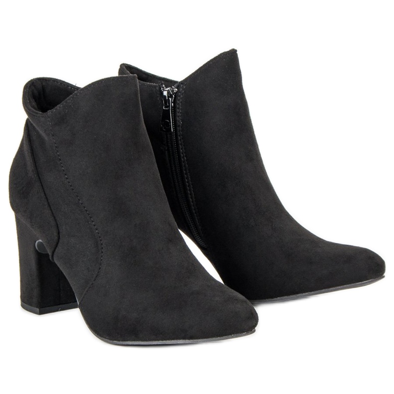 Kylie Botas de gamuza elegantes negro 2