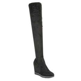 Kayla Botas de cuña negro 2