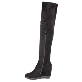 Kayla Botas de cuña negro 3