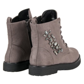 Bestelle Tramperos de gamuza gris 4