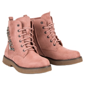 Bestelle Tramperos de gamuza rosa 1