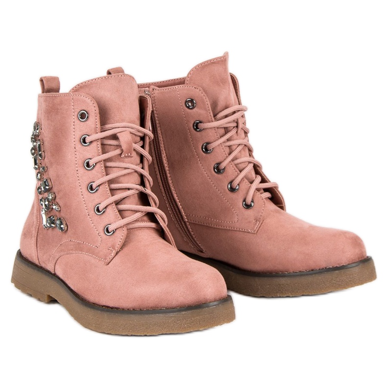 Bestelle Tramperos de gamuza rosado 1