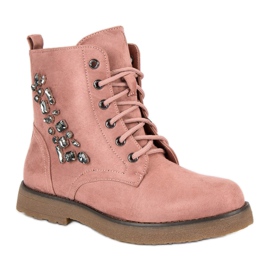 Bestelle Tramperos de gamuza rosado 2