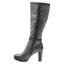 M.Daszyński Botas en el poste Daszyński AM61 negro gris 2 M.Daszyński Botas en el poste Daszyński AM61 negro gris 2