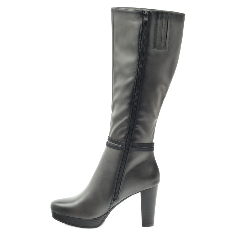 M.Daszyński Botas en el poste Daszyński AM61 negro gris 2 M.Daszyński Botas en el poste Daszyński AM61 negro gris 2