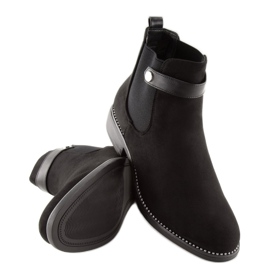 Botines Chelsea negros para mujer C-7203 Black 2