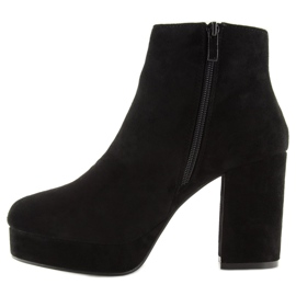 Botas negras de tacón ancho YQ207 Black negro 1
