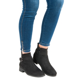 Top Shoes Botines clásicos con cremallera negro 4