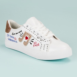 Zapatillas blancas con estilo blanco 1