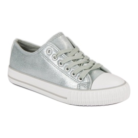 Zapatillas plateadas gris 2