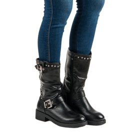 SDS Botas altas de trabajador negro 5